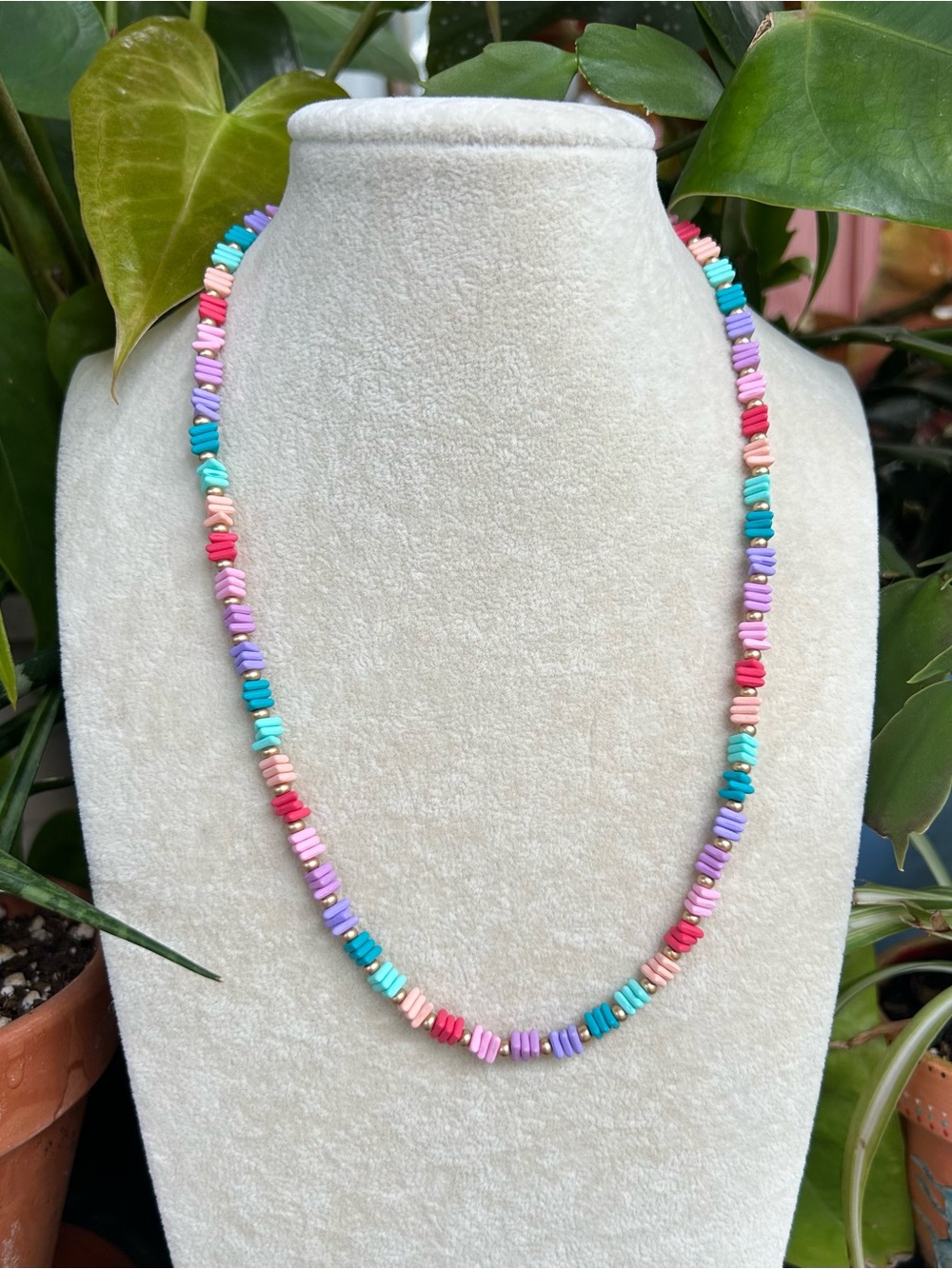 Colorful beaded necklace